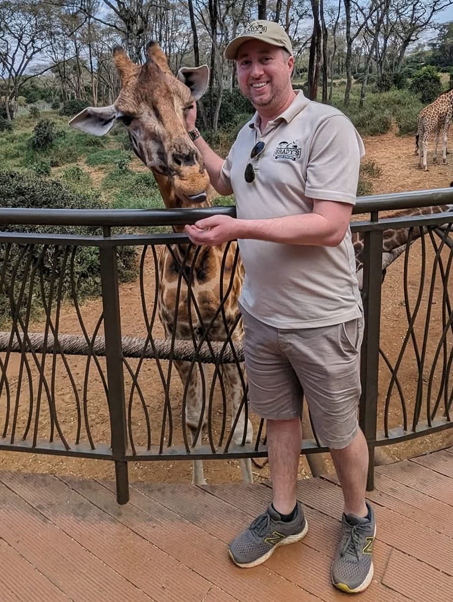 Brady with wildlife