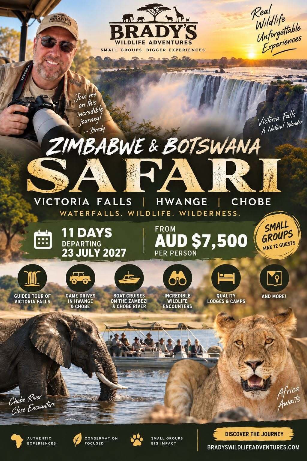 11-Day Zimbabwe & Botswana Wildlife Adventure